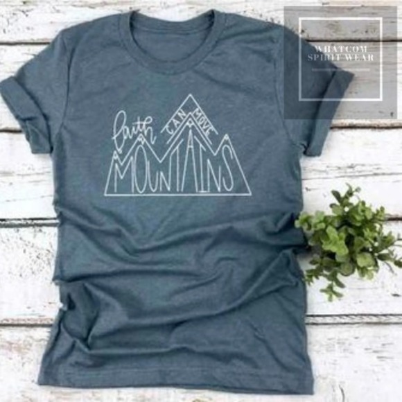 Bella Canvas Tops - Faith Can Move Mountains T-Shirt Adult Small Bella And Canvas Tee Prayer Amen 35